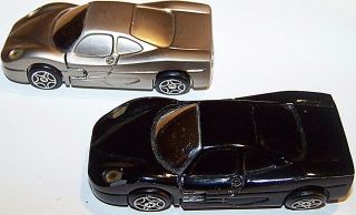 2 Vintage Mini Car Shaped Refillable Butane Cigarette Cigar Lighters Pre - Owned