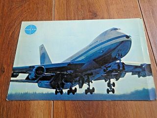 Rare,  Pan Am Transatlanic Service Postcard.  1970.  Gc