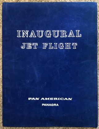Vintage 1966 Pan American Panagra Inaugural Jet Flight Los Angeles - Lima Menu 2