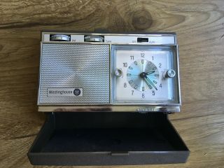 Vintage Westinghouse Travel Clock Radio In Fine