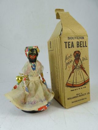 Antique Aunt Jemima Bell Souvenir Tea Bell Black Americana Baton Rouge La Vtg