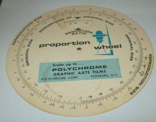 Vintage Proportion Wheel,  Polychrome Graphic Arts Films