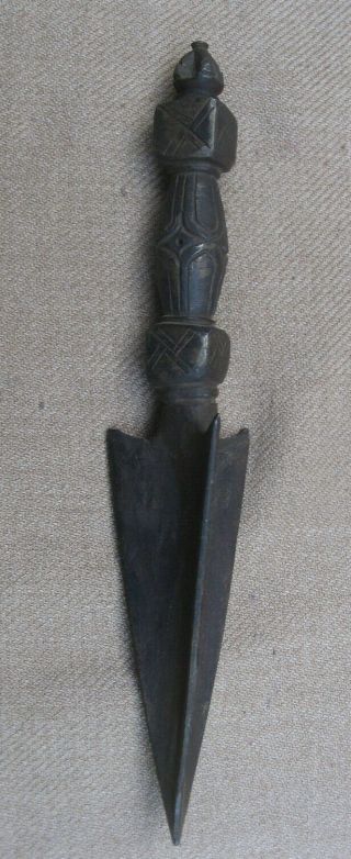 Antique Handmade Tantrik Tibetan Iron Phurba,  The Ritual Dagger.  Nepal