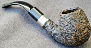 Lovely Lightly Smoked Donegal Rocky 1/2 Bent Apple,  Peterson Dublin Nickel Ring 3