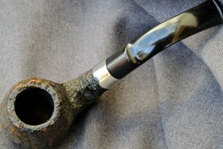 Lovely Lightly Smoked Donegal Rocky 1/2 Bent Apple,  Peterson Dublin Nickel Ring 8