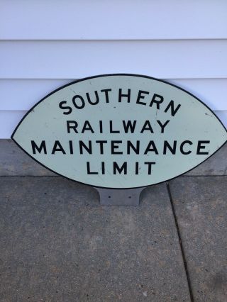 Southern Railway Maintenance Limit Sign Railroad Sign