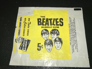 1960s The Beatles Topps Wrapper John/paul/george/ringo Look