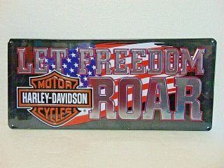 Harley Davidson Motorcycles Andy Rooney Let Freedom Roar Advertising Sign $9.  95