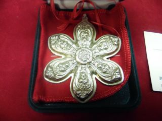 Reed & Barton Sterling Silver Snowflake Ornament,  1998 First Edition