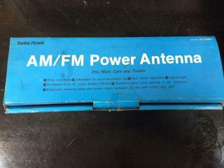 Vintage Am/fm Power Antenna Radio Shack Cat No 12 - 1330a -
