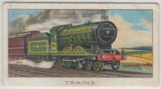 Fastest British Railway Run 61.  7 Mph Train Engine 1920s Trade Ad Card