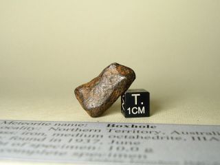 Meteorite Iron Boxhole,  Australia,  Complete Specimen 10,  0 G