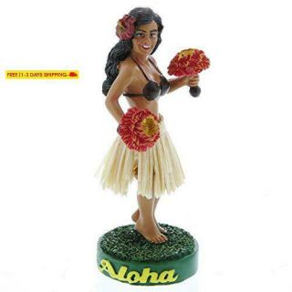 Hawaiian Hula Girl With Uli Uli Mini Dashboard Doll