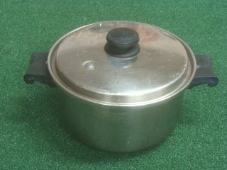 Saladmaster 3 Quart Pot Pan 18 - 8 Tri Clad Stainless Steel With Vapo Lid