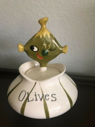 Vintage Olives Holt Howard Pixieware Jar