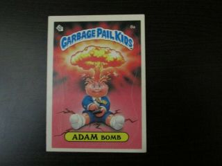 1985 Topps Garbage Pail Kids 1st Series 1 Glossy 8a Adam Bomb Checklist Cc15