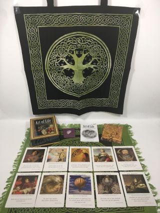 Art Of Life Tarot Set - Plus Tree Of Life Tote,  Layout Cloth,  Rose Quartz & Bag