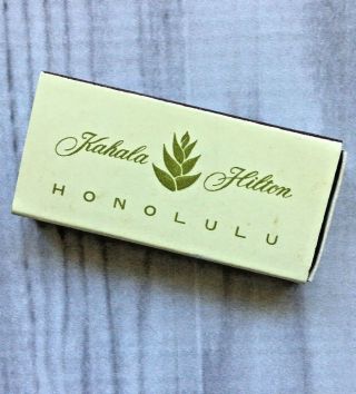 Kahala Hilton Hotel Matchbox Honolulu Hawaii Maile Restaurant Hala Terra Vintage