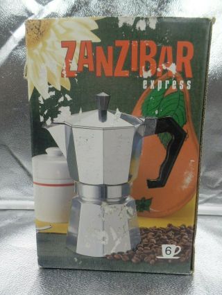 Vintage Zanzibar Express Coffee Pressure Espresso Pot W Instructions