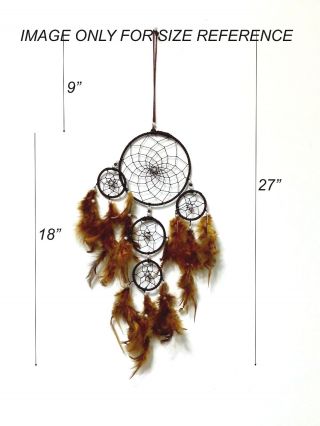 Assorted 10 Pc Handmade Wall Hanging Natural Feather Dream Catcher 27 