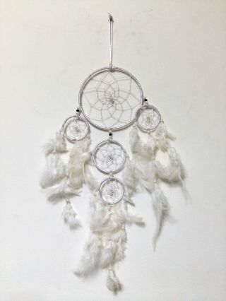 Assorted 10 Pc Handmade Wall Hanging Natural Feather Dream Catcher 27 