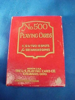 Early 20thc No 500 Playing Card Deck By Us Card Co Brownies Joker Image