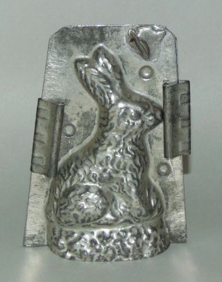 Rare Antique Chocolate Mold Seated Rabbit 29 Easter Bunny