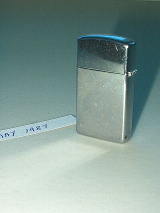 1987 Zippo Slim ' Hawaii ' Cigarette Lighter Dated to May 1987 4