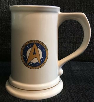 Pfaltzgraff Star Trek Uss Enterprise Ncc - 1701 - A White Stein/mug