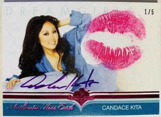 2018 Benchwarmer Dreamgirls Candace Kita Pink Foil Authentic Kiss Auto D 1/5