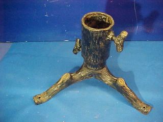 Early 20thc Cast Iron Tree Style Christmas Tree Stand Orig Paint