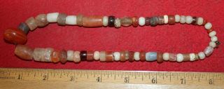 Small Strand Of Neolithic Stone Beads 8