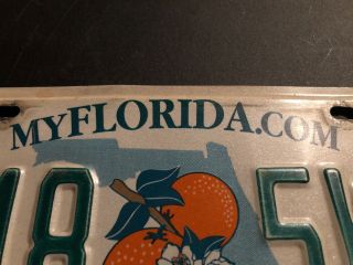 FLORIDA 2016 license plate NATURAL ORANGE Manatee 3