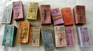 Bus Tickets: U.  K.  Punch Type Tickets In Packs Of Around 50 Or 100.  1000,  Total
