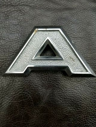 Vintage Mack Metal Emblem Letter A With Pins