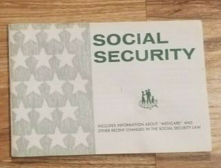 1965 Social Security Booklet About Medicare Instructions November 1965