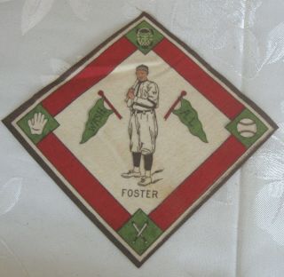 Antique 1914 Baseball Tobacco Felt Blanket Foster