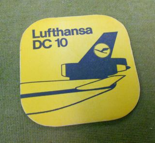 Kk.  Lufthansa Dc 10 Airlines Drink Coaster