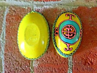 VTG 1960’s Large Easter Egg Trinket Box 6”x4” Really Cool 8