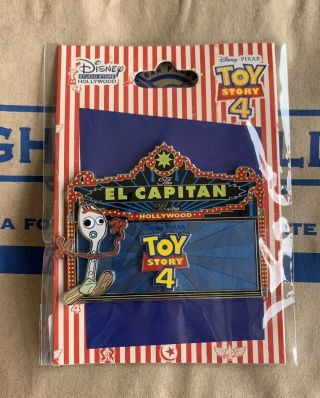 Pixar Disney Studio Store Dssh Dsf Toy Story 4 El Capitan Theatre Marquee Pin