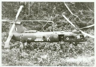 A Rare Photograph Of An Raf Belvedere Helicopter Of No 66 Squadron