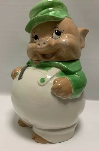 Walt Disney Cookie Jar Porkie Pig Productions Ceramic Jar