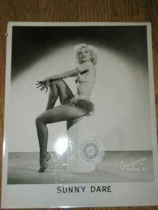 Vintage Sunny Dare Sexy Blonde Burlesque Burlesk Stripper 8x10 Photos Bw
