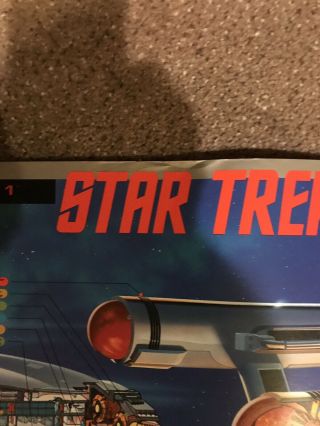 Vintage 1995 Star Trek Poster USS Enterprise Ncc 1701 Ship VTG RARE Starship 4