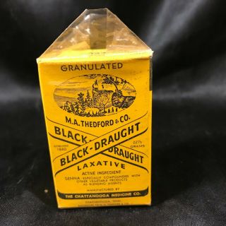 Vintage Nos M.  A.  Thedford & Co Black Draught Laxative Apothecary Advertising