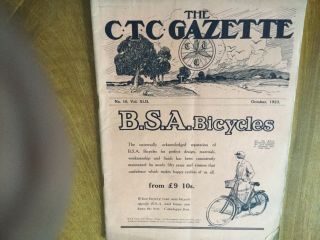 Ctc Gazette 1923 October And Complete