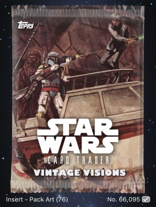 Star Wars Card Trader: RARE Vintage Visions - Tier A Pack Art Boba Fett,  Luke 2