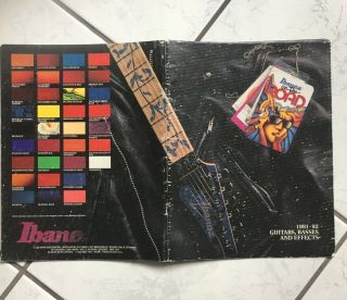 Ibanez Guitars Catalogs - 1991 - 2 Vintage Rare Steve Vai Paul
