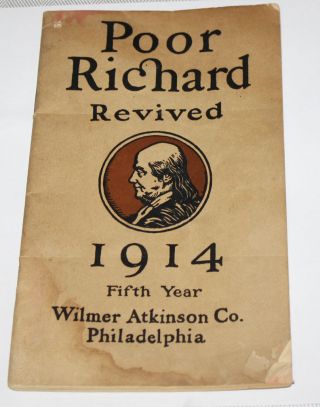 Vintage Poor Richard Almanac Revived 1914