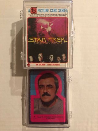 1979 Star Trek - The Motion Picture Full Set Of Trading Cards And Stickers